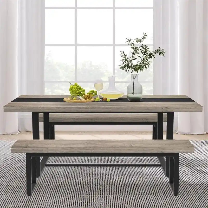 Farmhouse Indoor Kitchen Table Benches