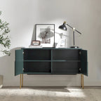 Grüne Konsolentisch-Kommode mit Stauraum, Sideboard-Buffettisch für Wohnzimmer und Küche - 48.4 inch