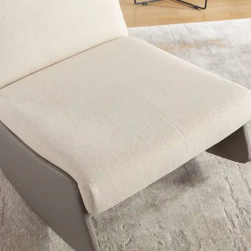 Modern Rocking Chair Recliner, Comfy Rocker Nursery Chair with Footrest, Accent Reading Chair, Upholstered Lounge Chair