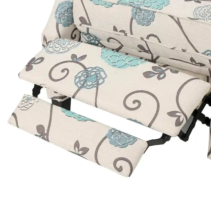 Traditional Fabric Recliner Chairs with Studded Border