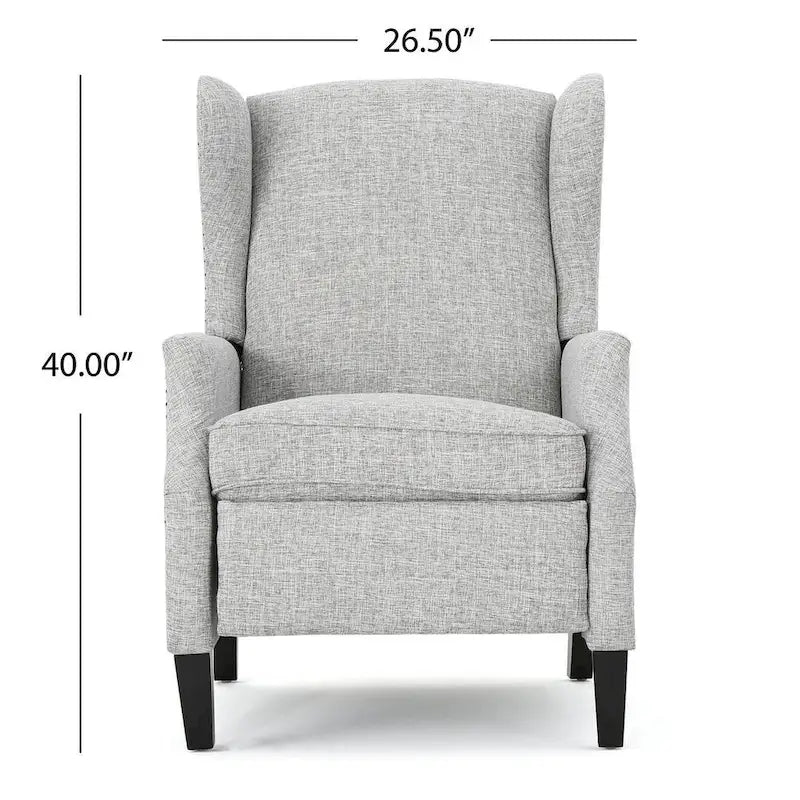 Traditional Fabric Recliner Chairs with Studded Border