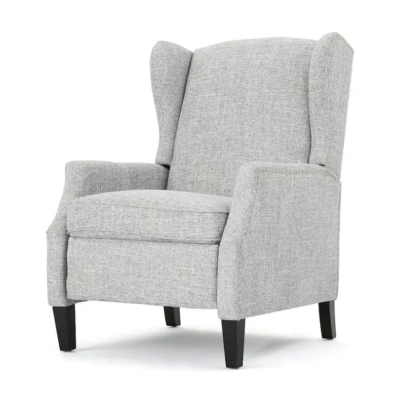 Traditional Fabric Recliner Chairs with Studded Border