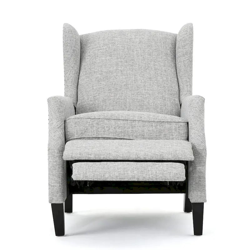 Traditional Fabric Recliner Chairs with Studded Border