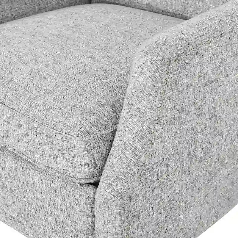 Traditional Fabric Recliner Chairs with Studded Border