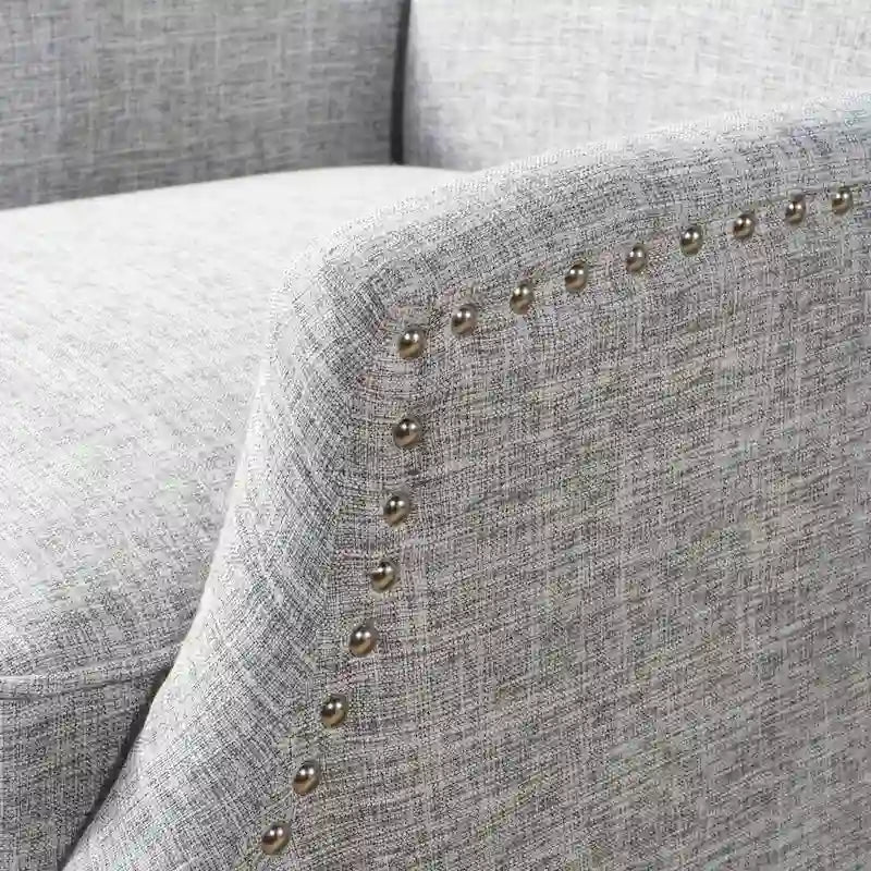 Traditional Fabric Recliner Chairs with Studded Border