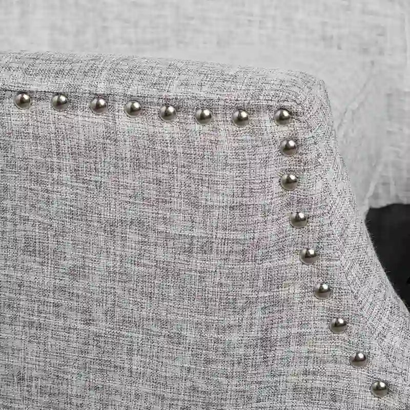 Traditional Fabric Recliner Chairs with Studded Border