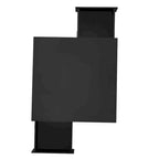 Hochglanz-Couchtisch: 4 goldene Beine, 2 Schubladen, quadratisches 2-Ebenen-Design