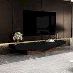 TV-Schrank in Schwarz-Weiß, Entertainment-Center mit 2 Schubladen - 78.7W
