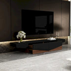 TV-Schrank in Schwarz-Weiß, Entertainment-Center mit 2 Schubladen - 78.7W