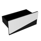 TV-Schrank in Schwarz-Weiß, Entertainment-Center mit 2 Schubladen - 78.7W