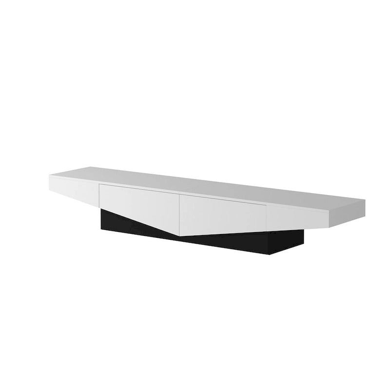 Black&White color scheme TV Cabinet,Entertainment center with 2Drawers - 78.7W