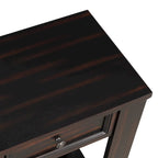 Consolle da 63 in legno di pino con 4 cassetti e 1 ripiano inferiore