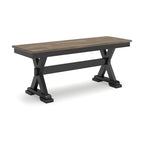 Panca da pranzo marrone/nera da 50 - 48 W x 16 D x 19.25 H
