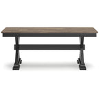 Panca da pranzo marrone/nera da 50 - 48 W x 16 D x 19.25 H