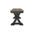 Panca da pranzo marrone/nera da 50 - 48 W x 16 D x 19.25 H