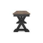 Panca da pranzo marrone/nera da 50 - 48 W x 16 D x 19.25 H