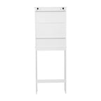 Brauner Bauernhaus-Wandschrank über der Toilette, Aufbewahrung mit 2 Regalböden