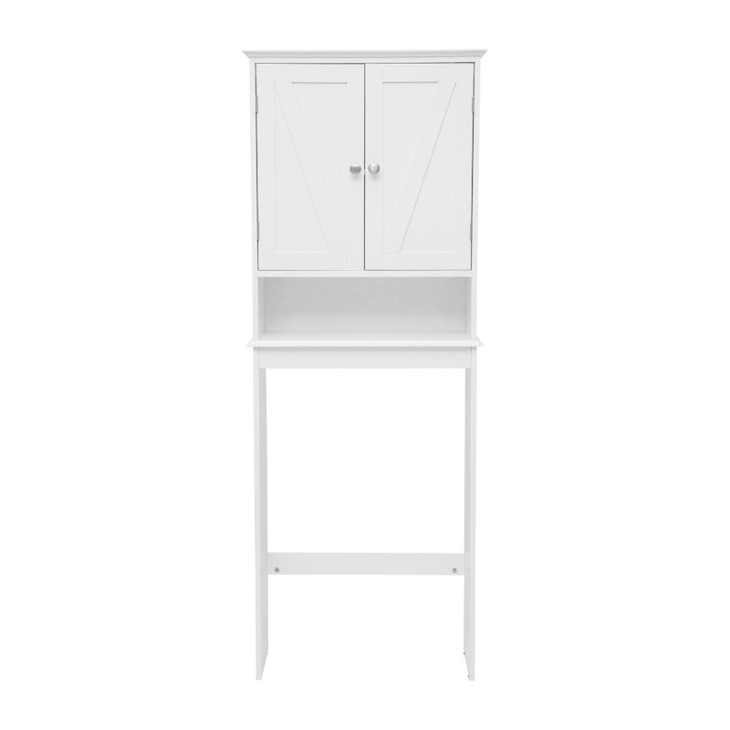 Brown Farmhouse Over the Toilet Cabinet Storage Organizer with 2 Shelves