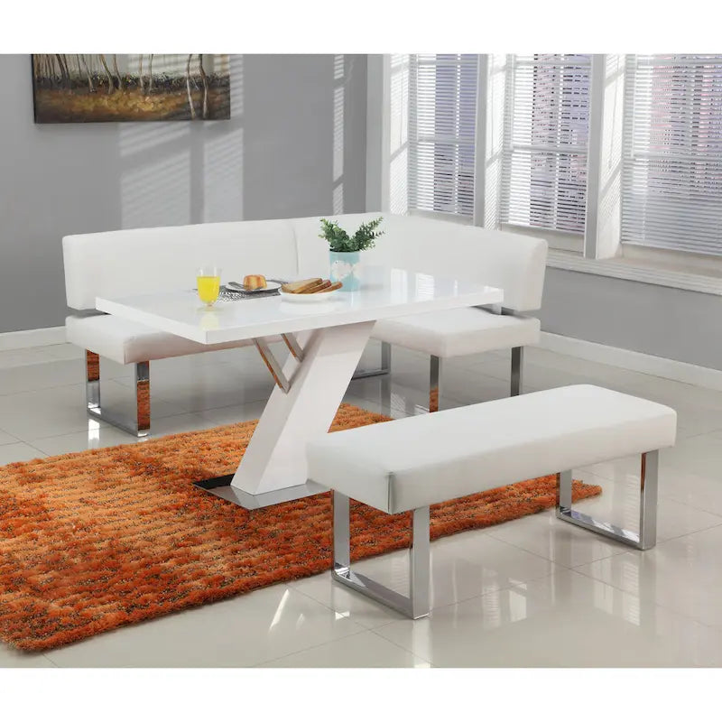 White Dining Bench - Dining Bench
