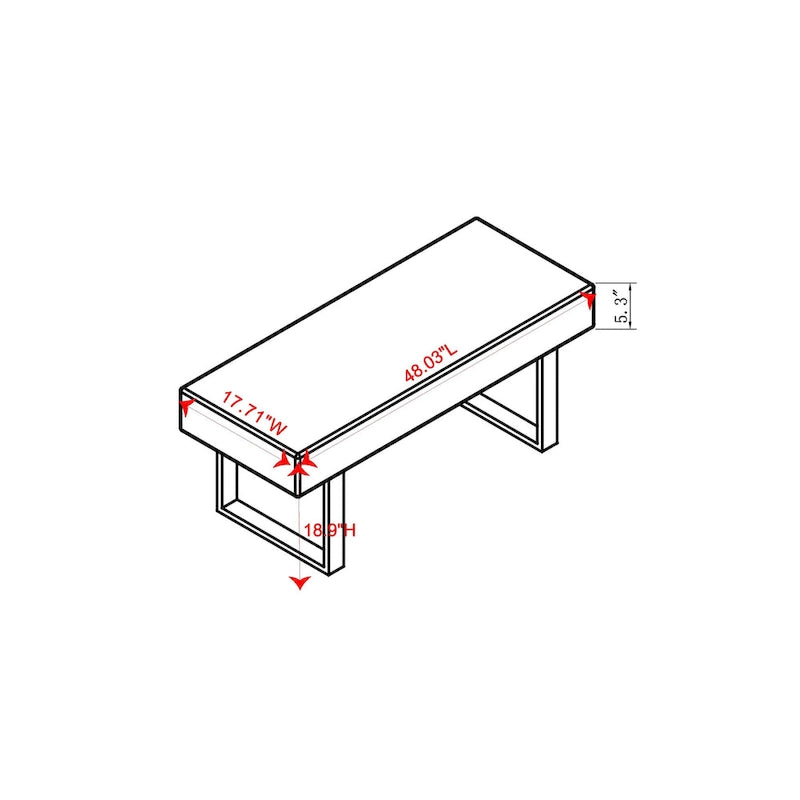 White Dining Bench - Dining Bench